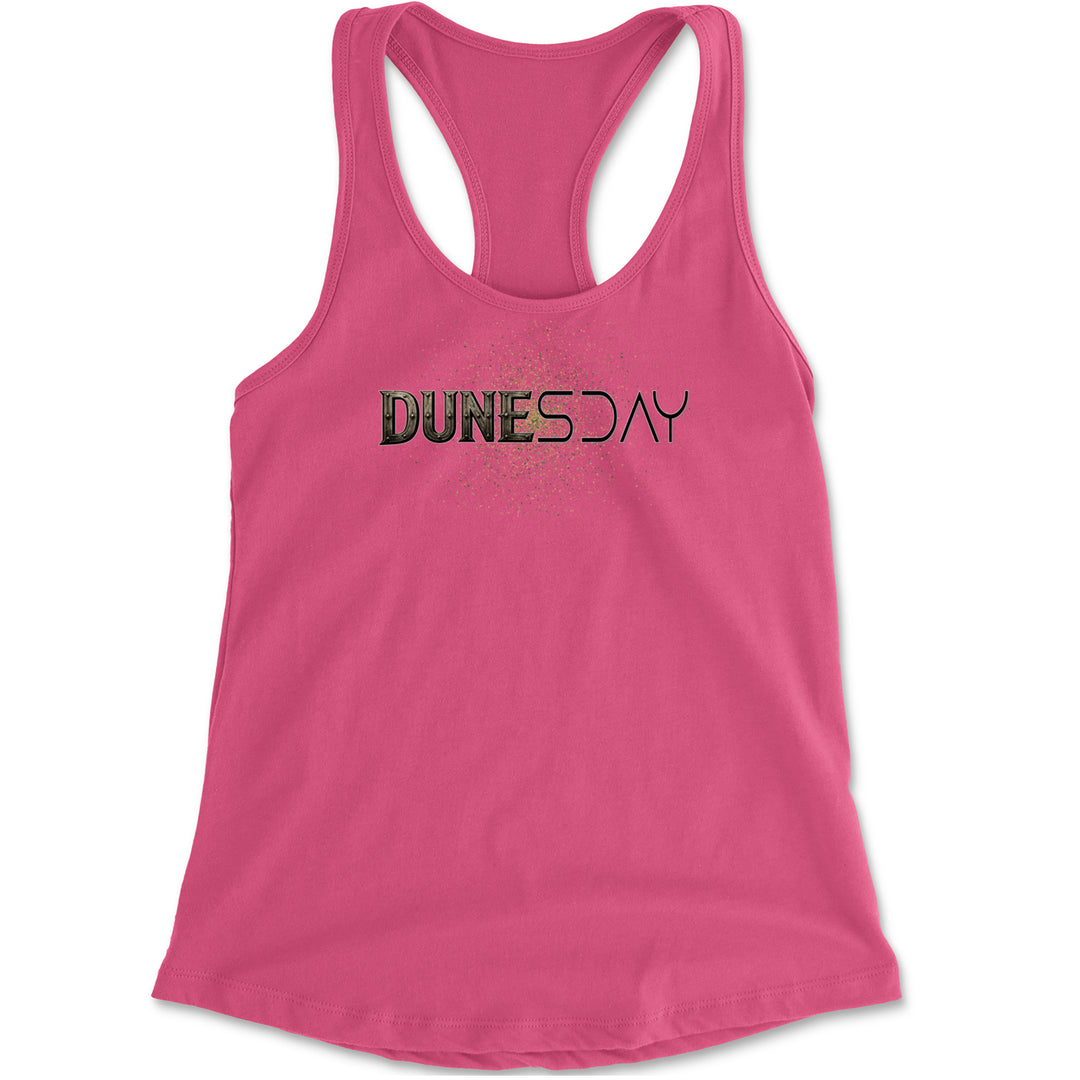 DunesDay Desert Apocolypse Racerback Tank Top for Women Hot Pink
