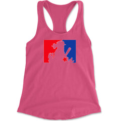 Philly Baseball Phan graphic on Women's Lightweight Racerback Tank in Hot Pink