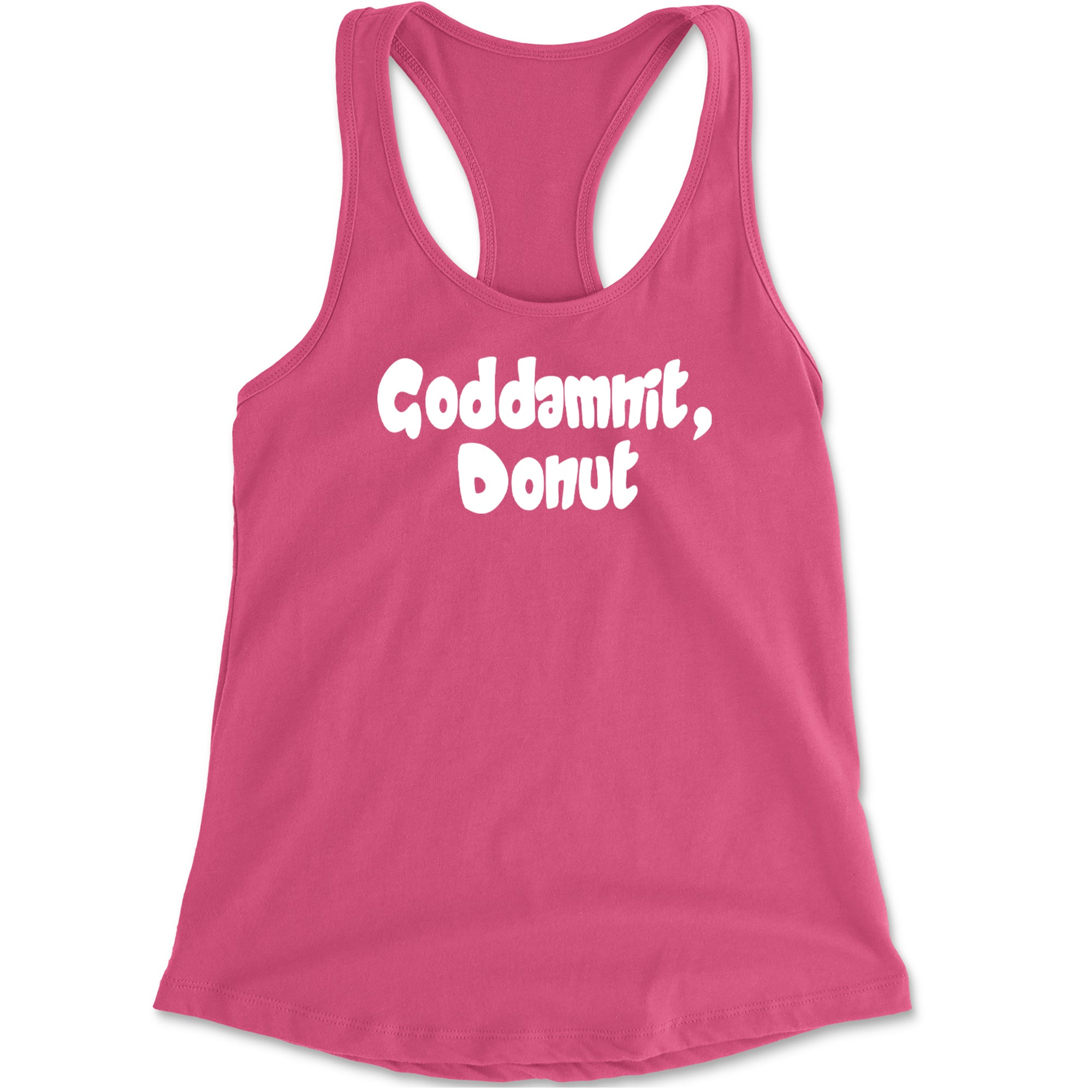 Godd-mnit, Donut Carl Racerback Tank Top for Women Hot Pink