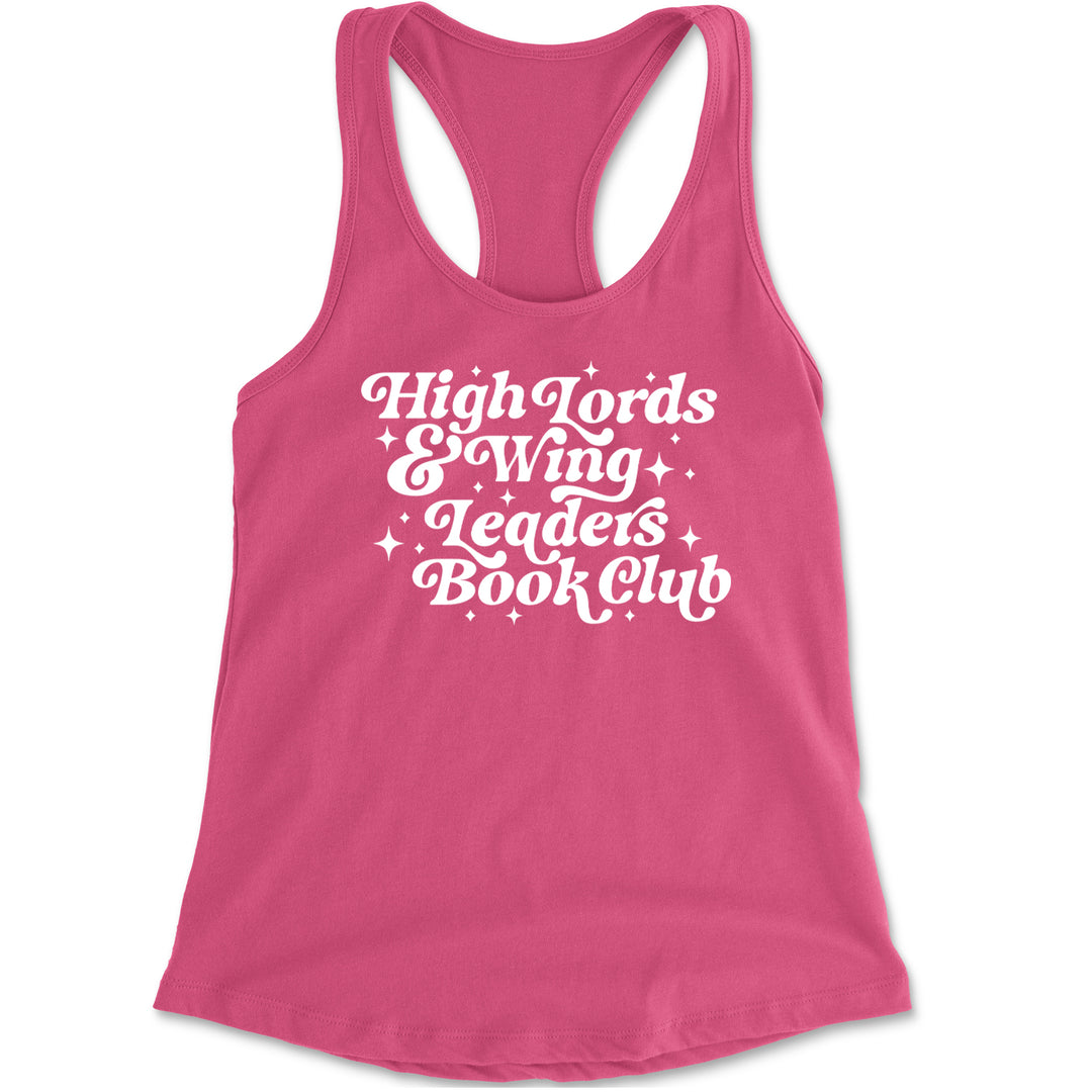 High Lords and Wingleaders Club Romantasy Racerback Tank Top for Women Hot Pink