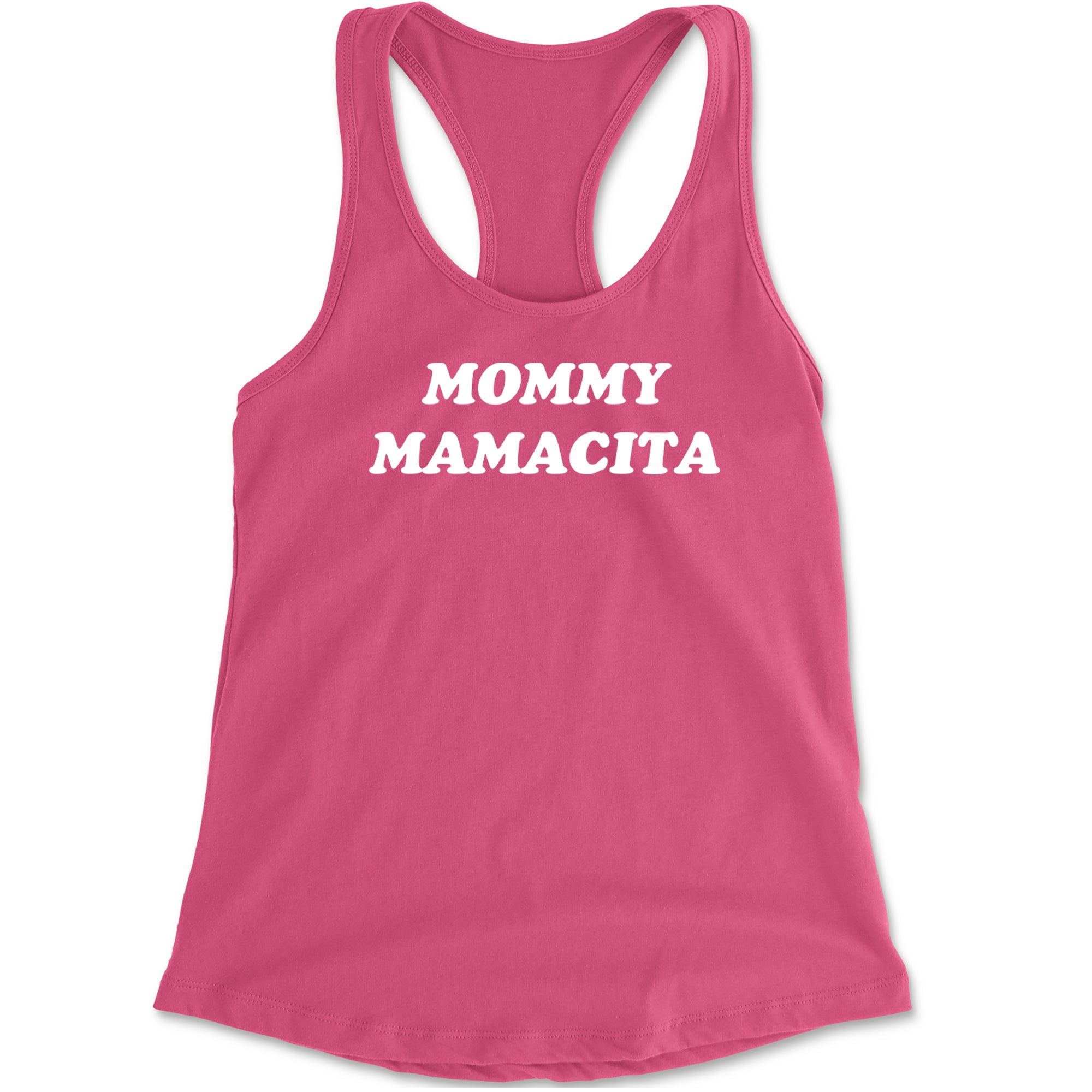 Mommy Mamacita Love Island Racerback Tank Top for Women Hot Pink