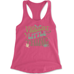 Violent Little Thing Dragon Racerback Tank Top for Women Hot Pink