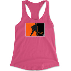 Hockey Enforcer Retro Vintage Racerback Tank Top for Women Hot Pink