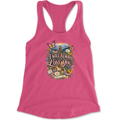 I Will Always Love You Dolly Racerback Tank Top for Women Hot Pink