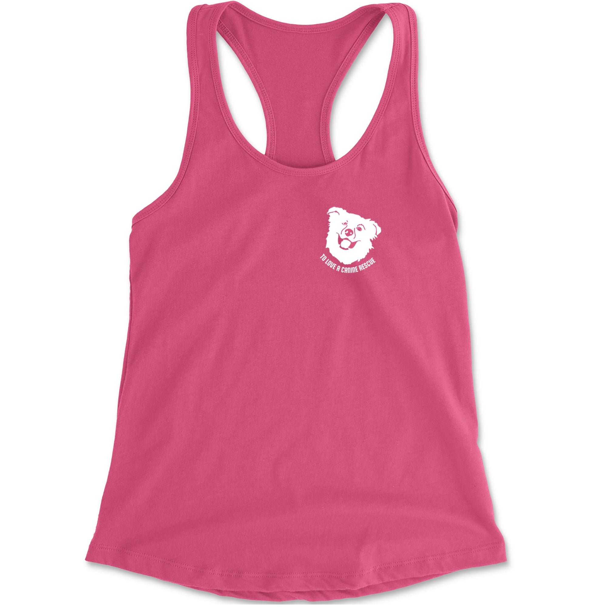 TLC Chelsea's Barking Back Racerback Tank Top for Women Hot Pink