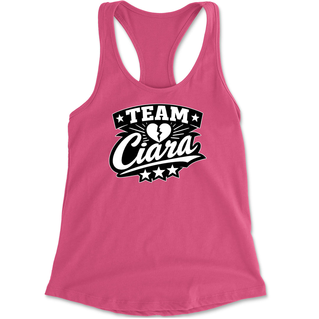 Team Ciara Scamanda Broken Heart Racerback Tank Top for Women Hot Pink