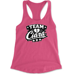 Team Ciara Scamanda Broken Heart Racerback Tank Top for Women Hot Pink