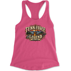 Tennessee Legend Country Music Dolly Racerback Tank Top for Women Hot Pink