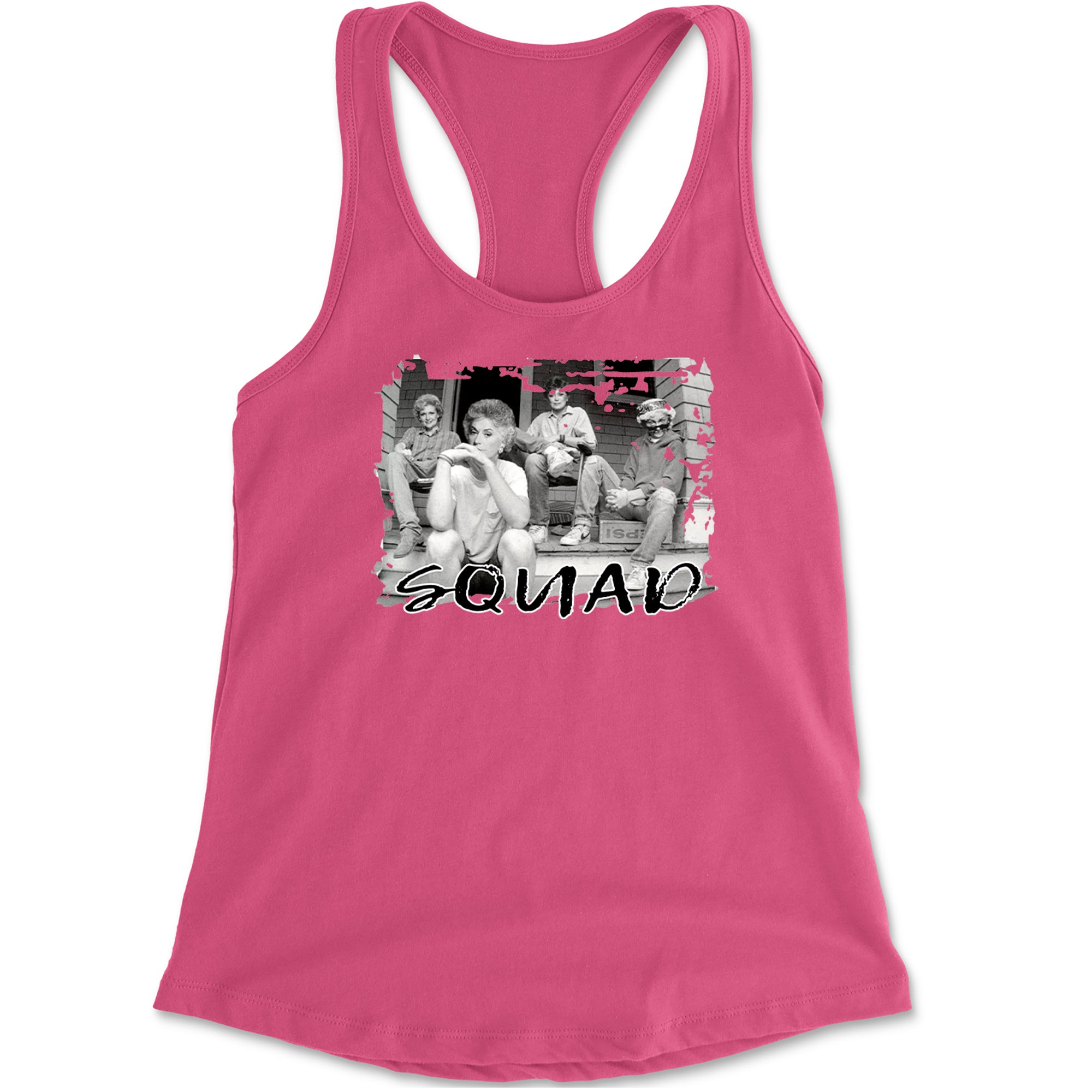Squad Golden Girls Racerback Tank Top for Women Hot Pink