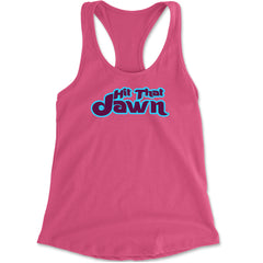 Hit That Jawn Philly Baseball graphic on Women's Lightweight Racerback Tank in Hot Pink