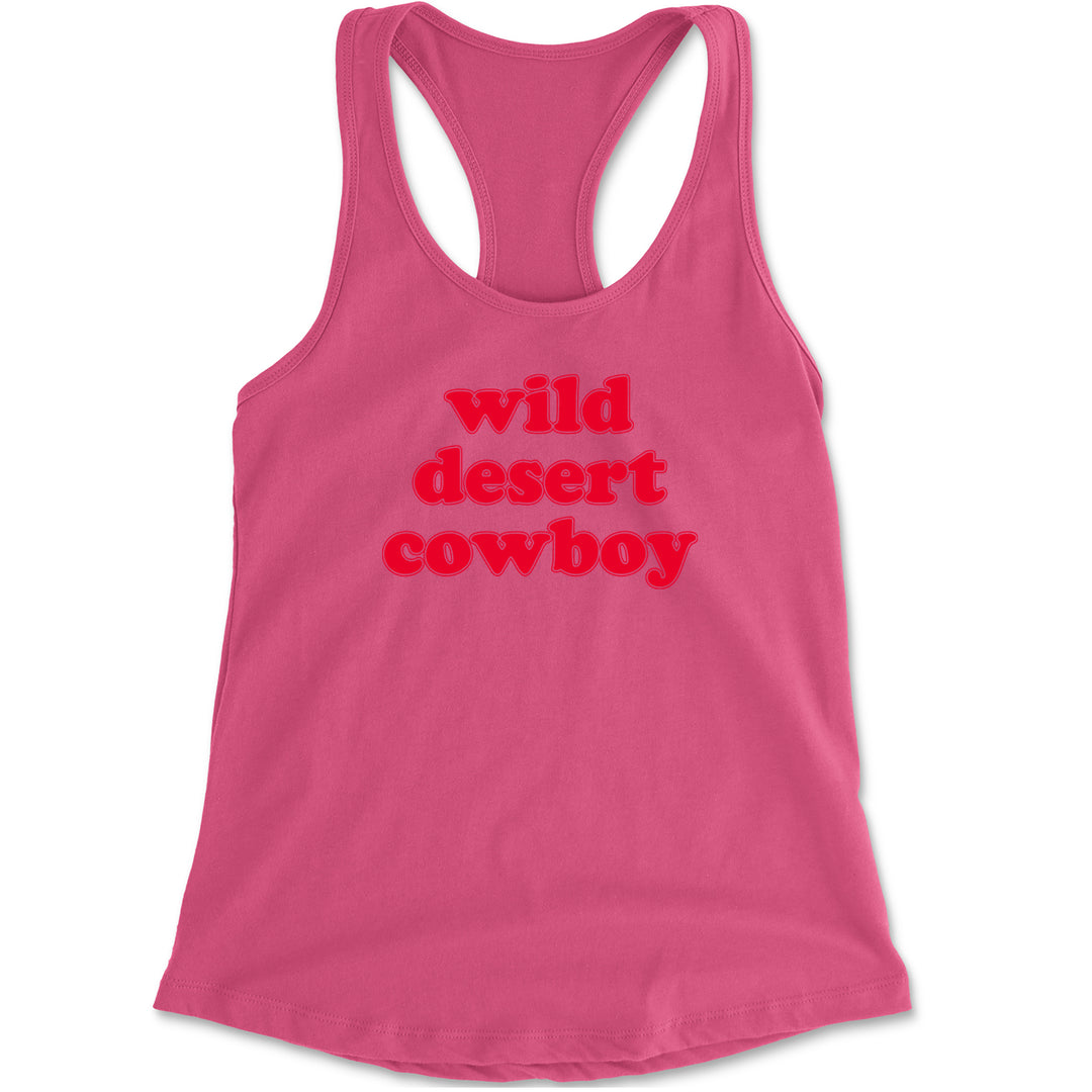 Wild Desert Cowboy Country Racerback Tank Top for Women Hot Pink