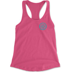TLC To Love a Canine Dog Rescue Teal Racerback Tank Top for Women Hot Pink