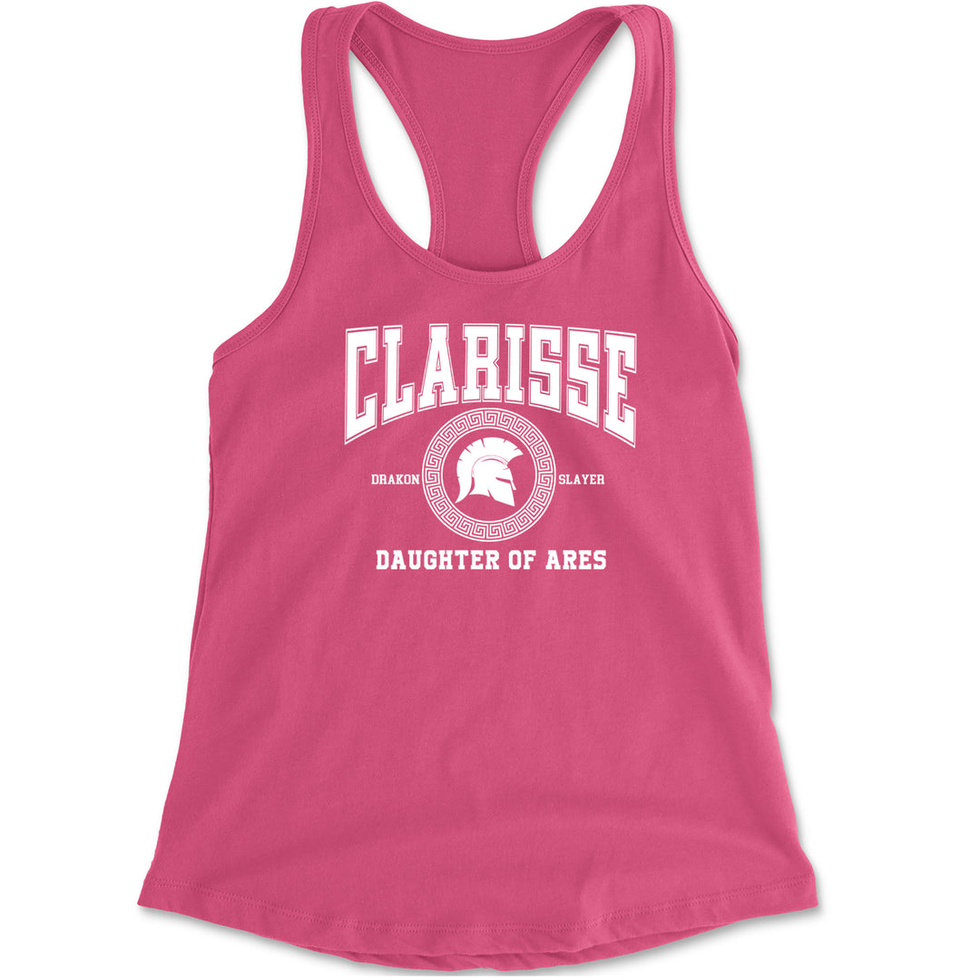 Clarisse Daughter of Ares Battle Ready Racerback Tank Top for Women Hot Pink