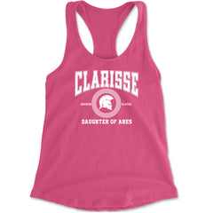 Clarisse Daughter of Ares Battle Ready Racerback Tank Top for Women Hot Pink