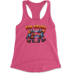 67 Lava Lightning Six Seven Meme Racerback Tank Top for Women Hot Pink