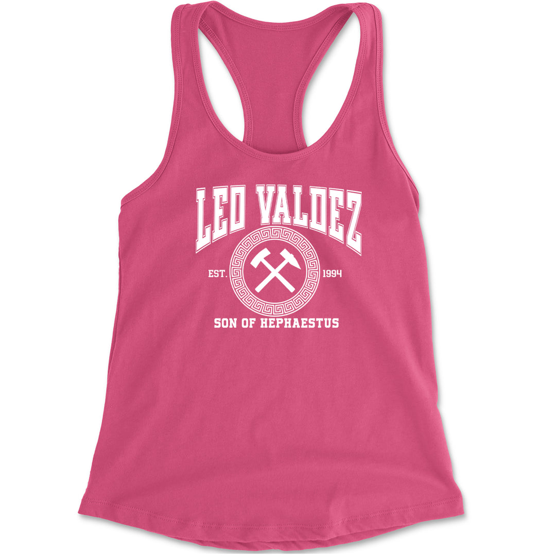Leo Valdez Son of Hephaestus Forge Master Racerback Tank Top for Women Hot Pink