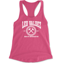 Leo Valdez Son of Hephaestus Forge Master Racerback Tank Top for Women Hot Pink