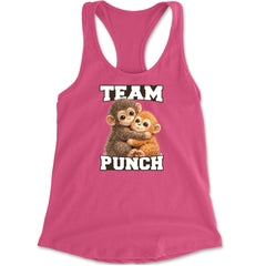 Team Punch Panchi-kun Monkey Racerback Tank Top for Women Hot Pink