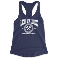 Leo Valdez Son of Hephaestus Forge Master Racerback Tank Top for Women Navy Blue
