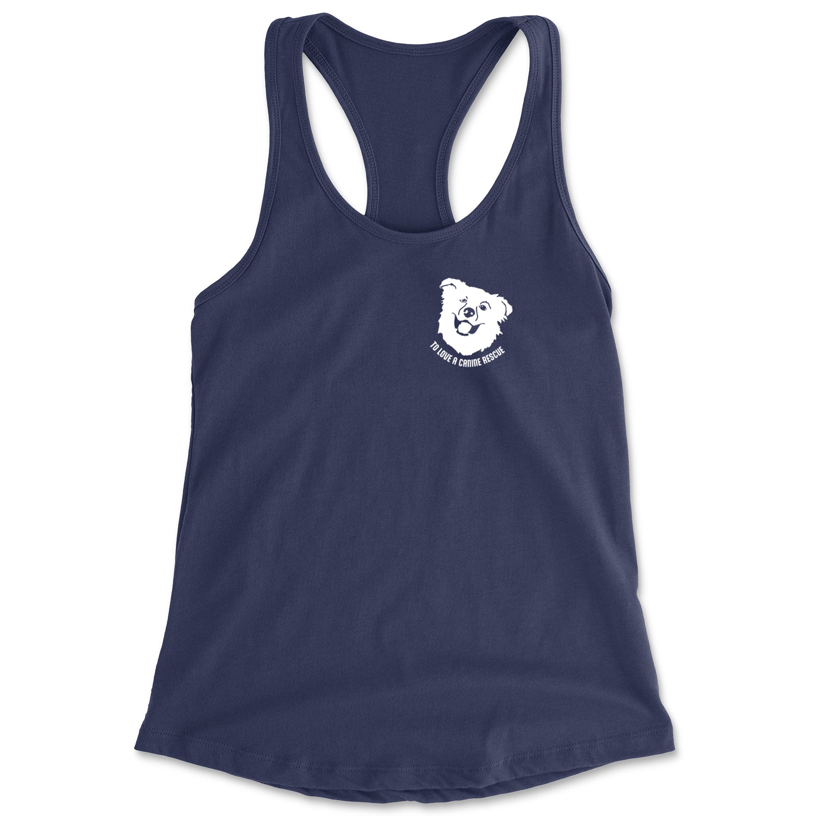 TLC Chelsea's Barking Back Racerback Tank Top for Women Navy Blue