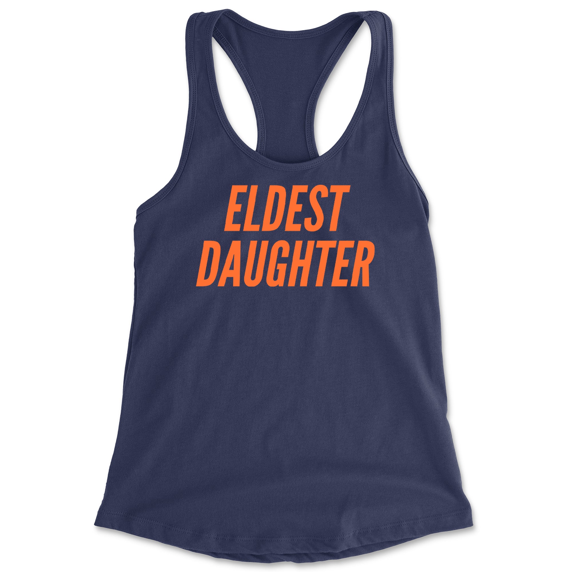 Eldest Daughter Racerback Tank Top for Women Navy Blue