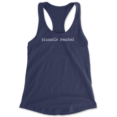Pinnacle Reached Romance Racerback Tank Top for Women Navy Blue