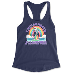 Undiagnosed But Something Is Definitely Wrong Racerback Tank Top for Women Navy Blue