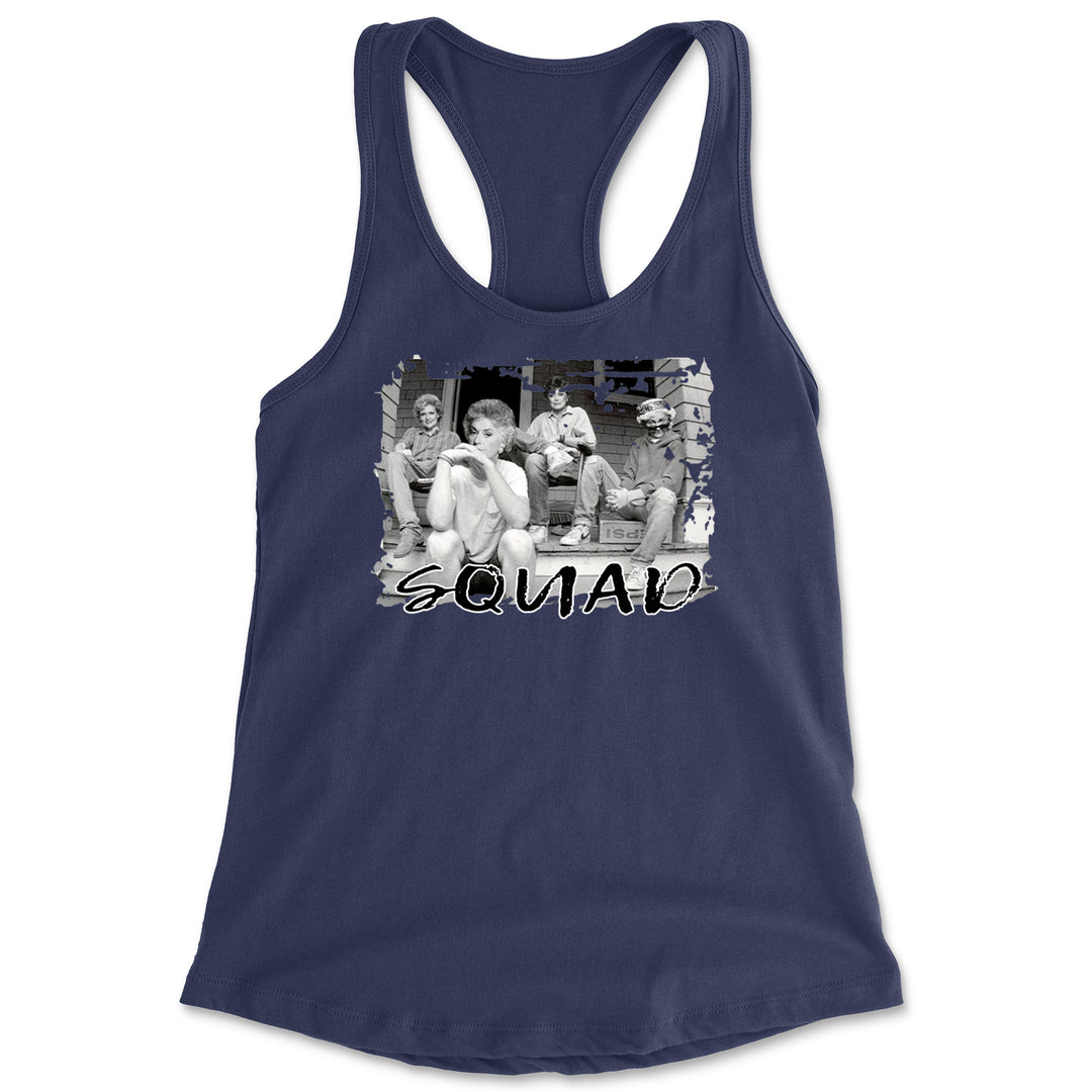 Squad Golden Girls Racerback Tank Top for Women Navy Blue