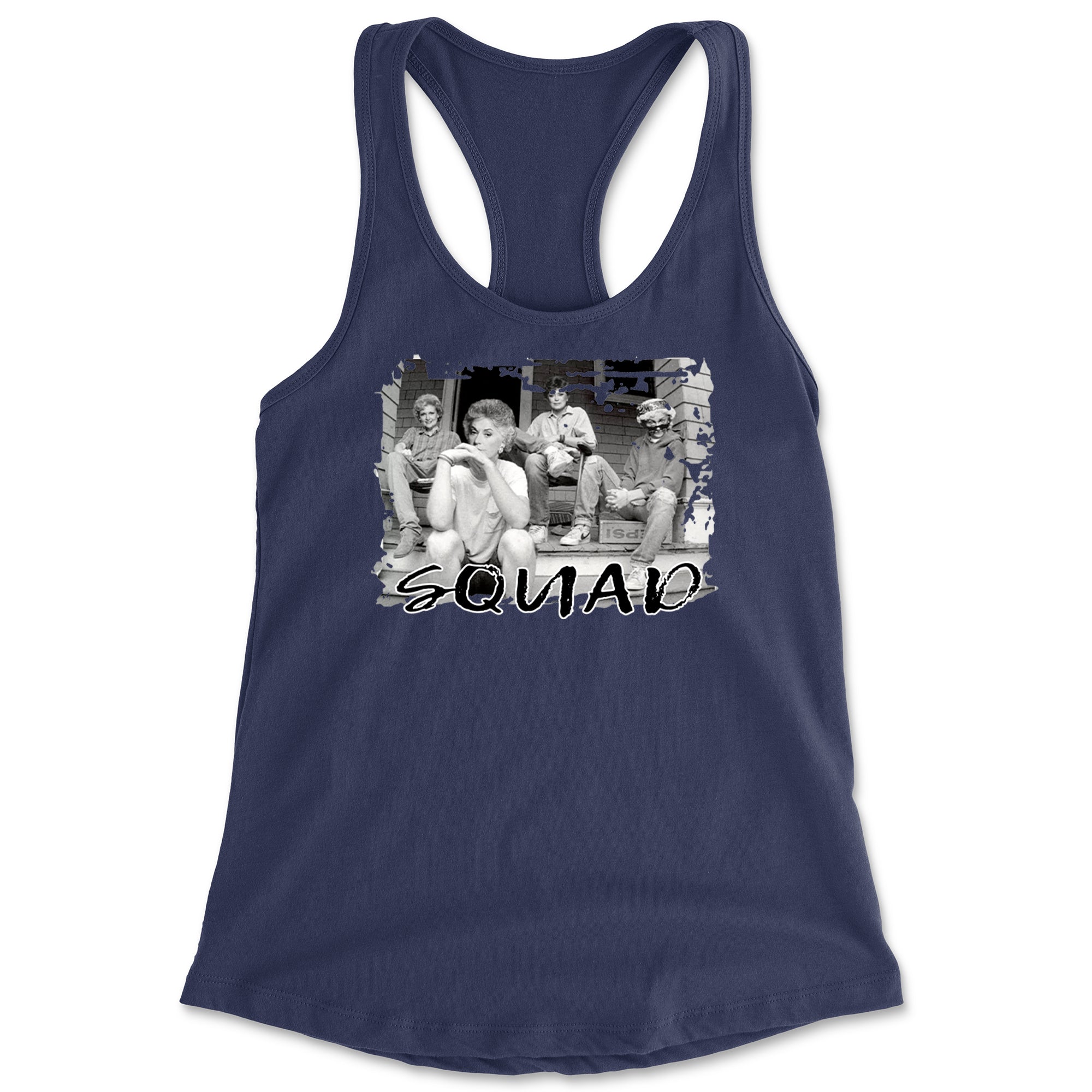 Squad Golden Girls Racerback Tank Top for Women Navy Blue