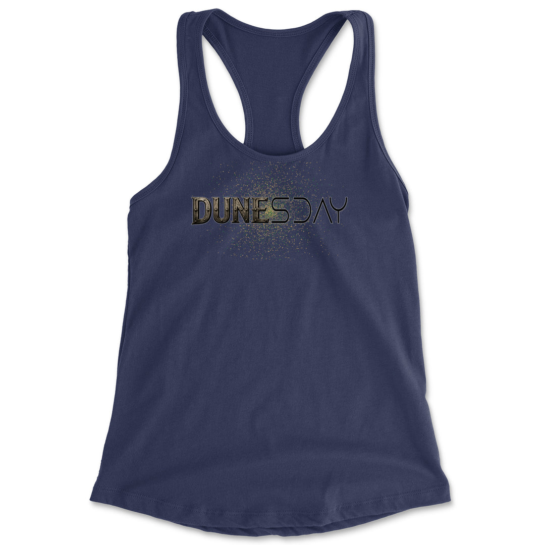 DunesDay Desert Apocolypse Racerback Tank Top for Women Navy Blue