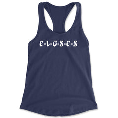 E-L-G-S-E-S Eagles Chant Racerback Tank Top for Women Navy Blue