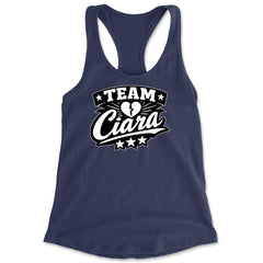 Team Ciara Scamanda Broken Heart Racerback Tank Top for Women Navy Blue