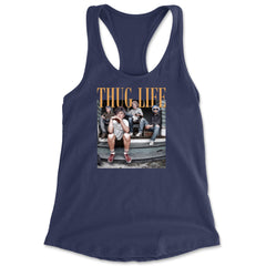 Golden Girls Thug Life Street Racerback Tank Top for Women Navy Blue