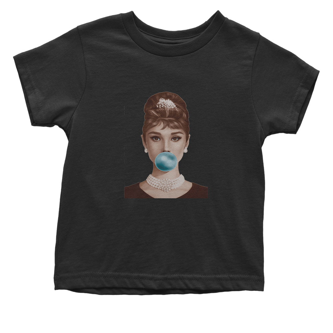 Audrey Hepburn Chewing Bubble Gum American Icon Infant One-Piece Romper Bodysuit Or Toddler T-shirt Black