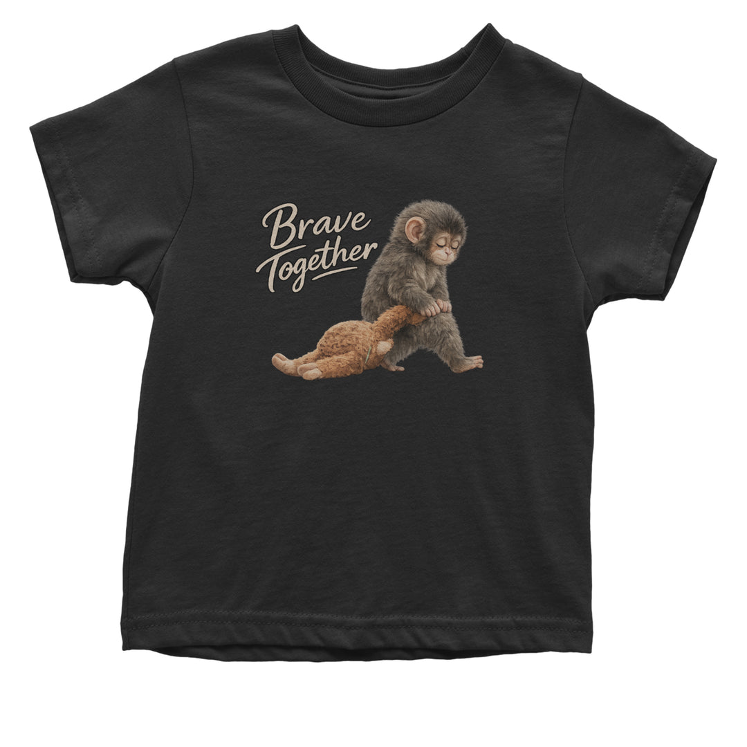 Punch Brave Together Stuffed Animal Infant One-Piece Romper Bodysuit Or Toddler T-shirt Black