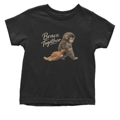 Punch Brave Together Stuffed Animal Infant One-Piece Romper Bodysuit Or Toddler T-shirt Black