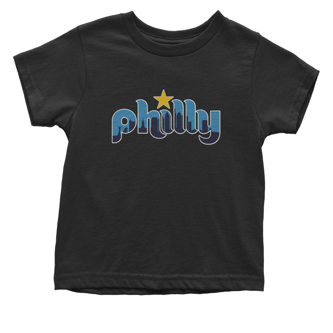 Skyline Philly Philadelphia Infant One-Piece Romper Bodysuit Or Toddler T-shirt Black