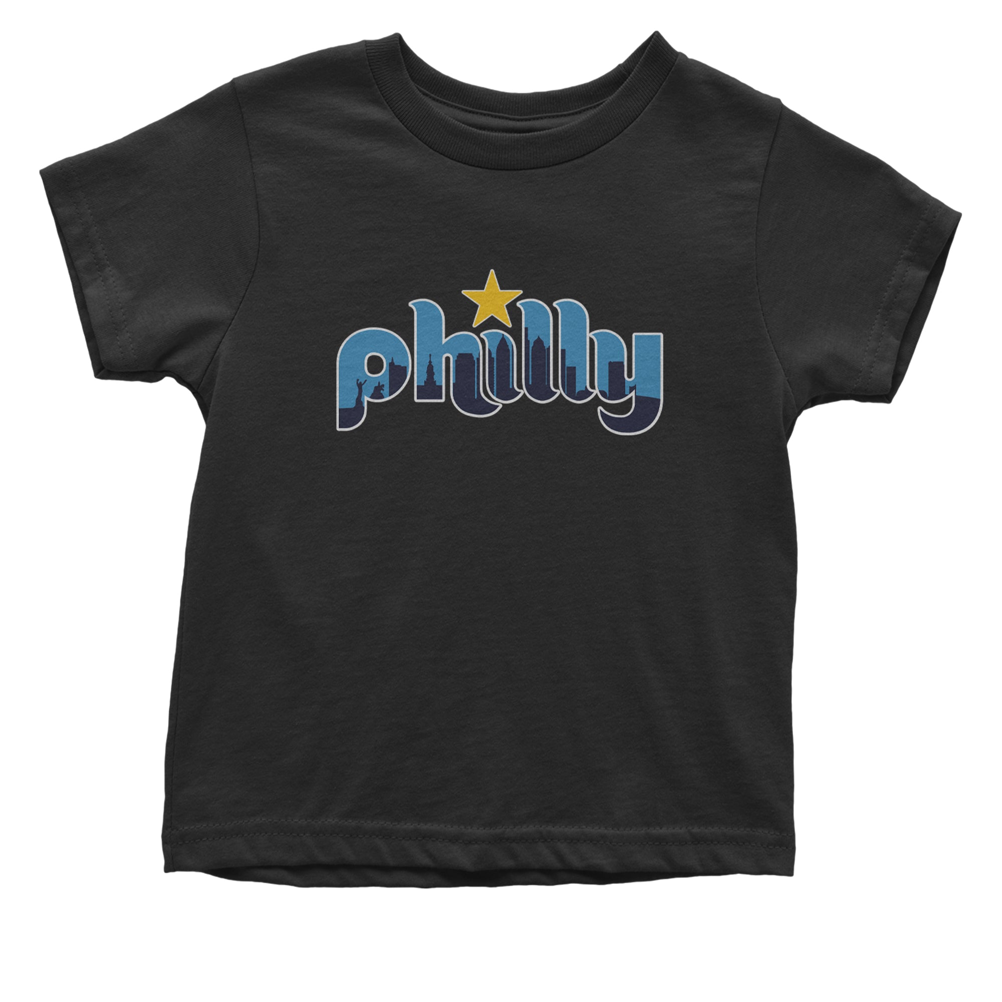 Skyline Philly Philadelphia Infant One-Piece Romper Bodysuit Or Toddler T-shirt Black