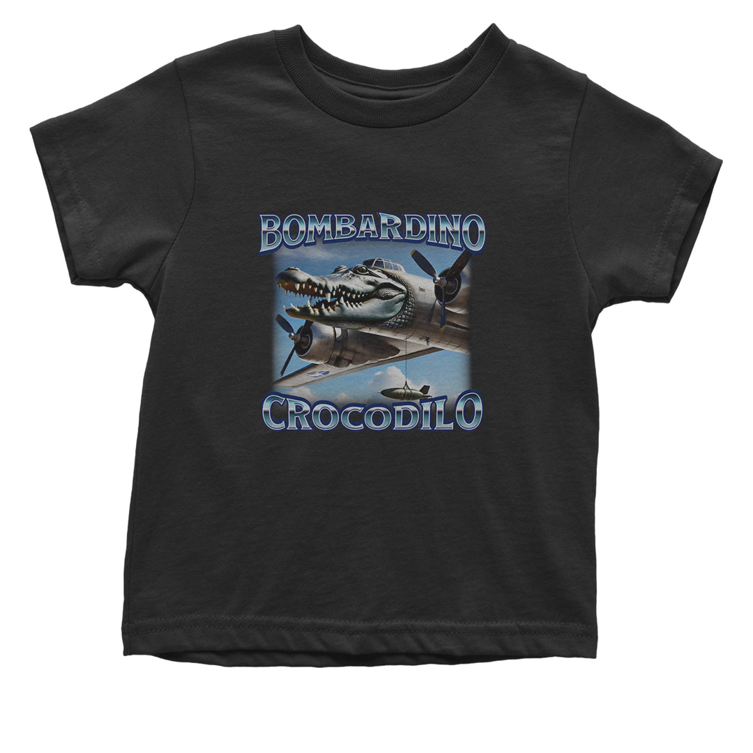 Bombardino Crocodilo Brainrot Infant One-Piece Romper Bodysuit Or Toddler T-shirt Black