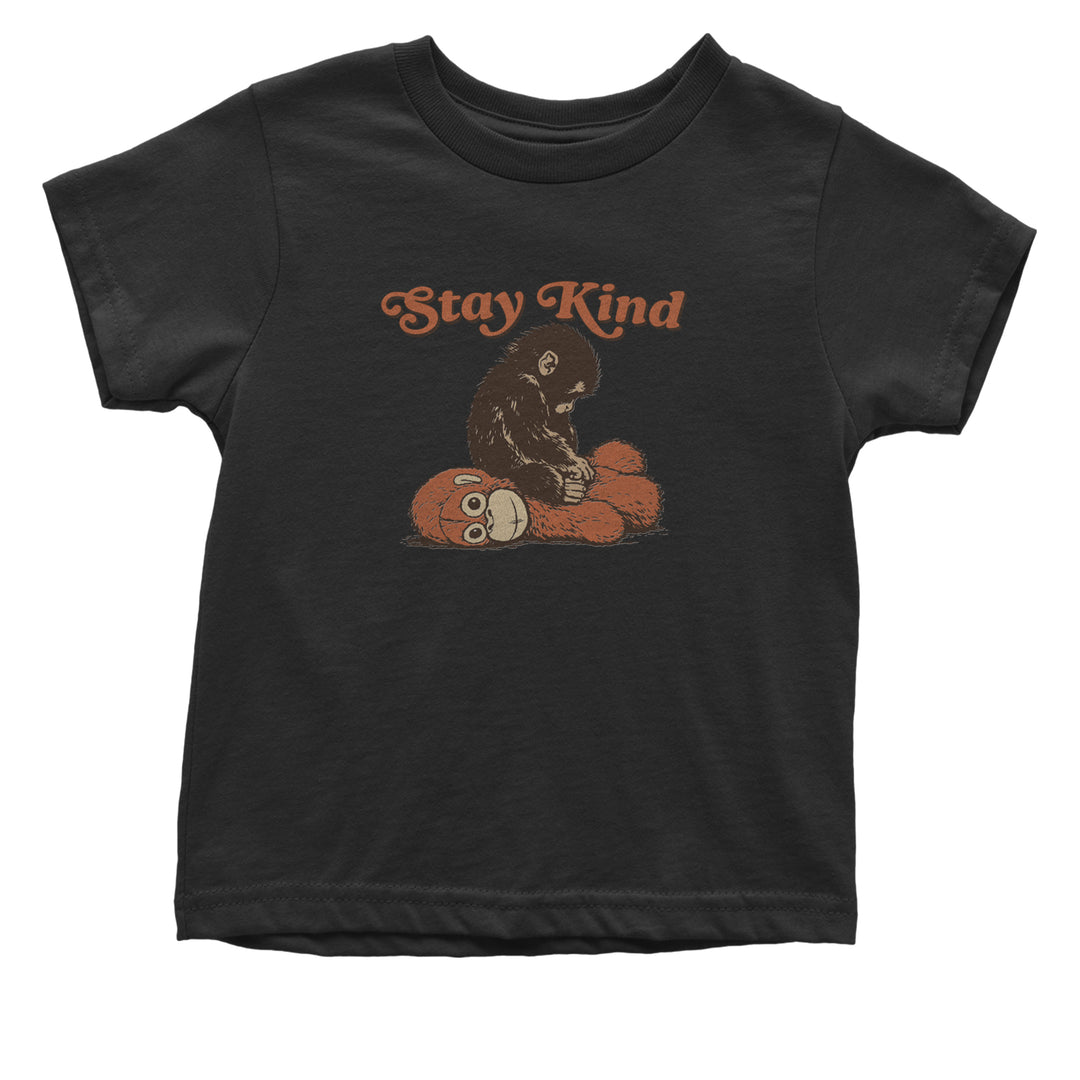 Punch Stay Kind Macaque Infant One-Piece Romper Bodysuit Or Toddler T-shirt Black