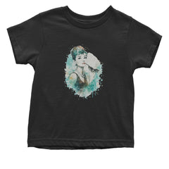 Mrs. Herpburn Iconic Watercolors Infant One-Piece Romper Bodysuit Or Toddler T-shirt Black