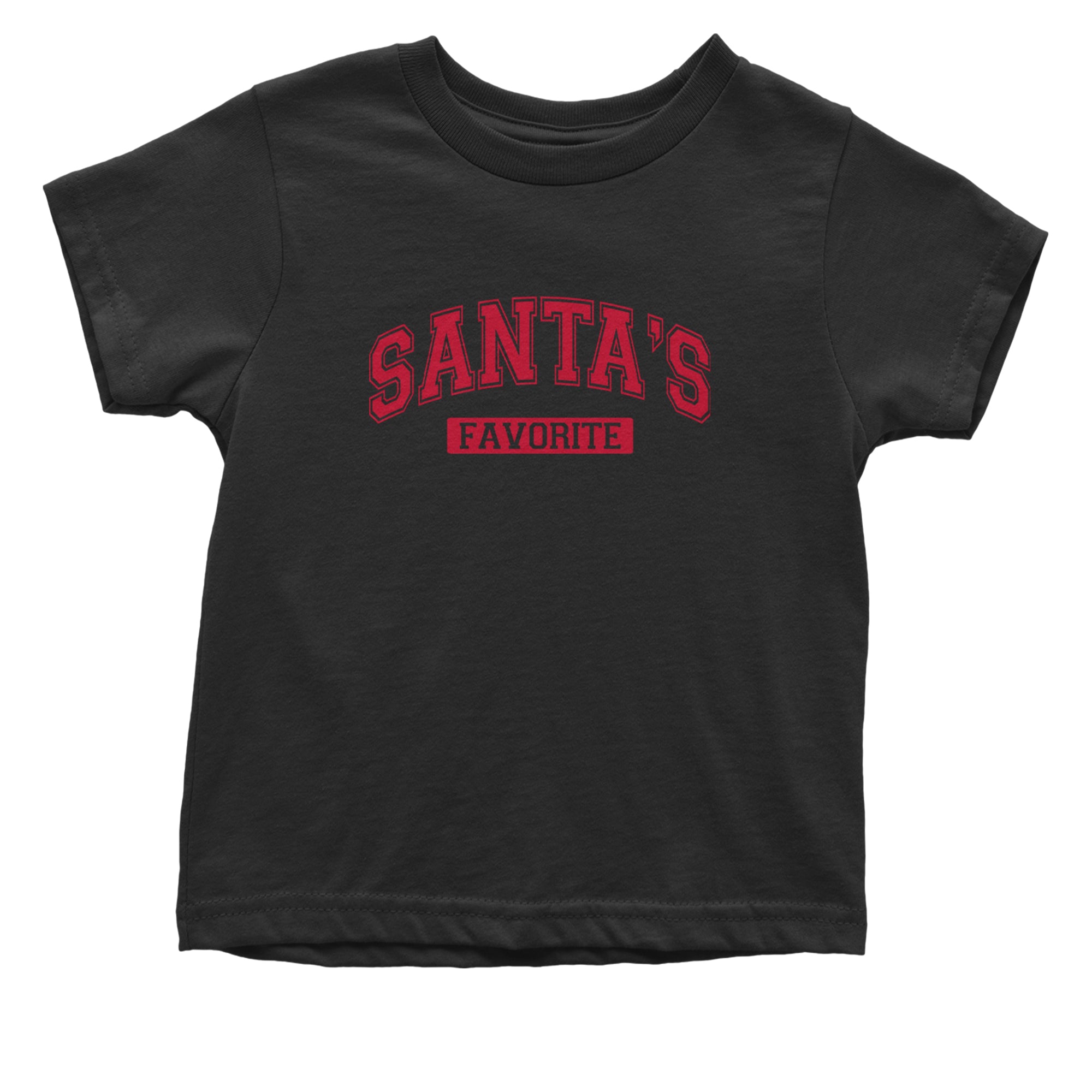 Santa's Favorite Infant One-Piece Romper Bodysuit Or Toddler T-shirt Black