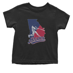 Atlanta Georgia Batter Up Infant One-Piece Romper Bodysuit Or Toddler T-shirt Black