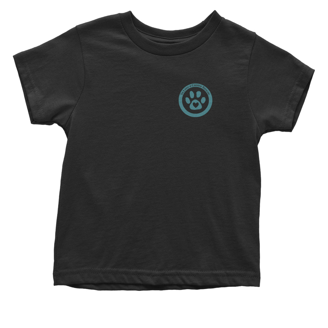 TLC To Love a Canine Dog Rescue Teal Infant One-Piece Romper Bodysuit Or Toddler T-shirt Black