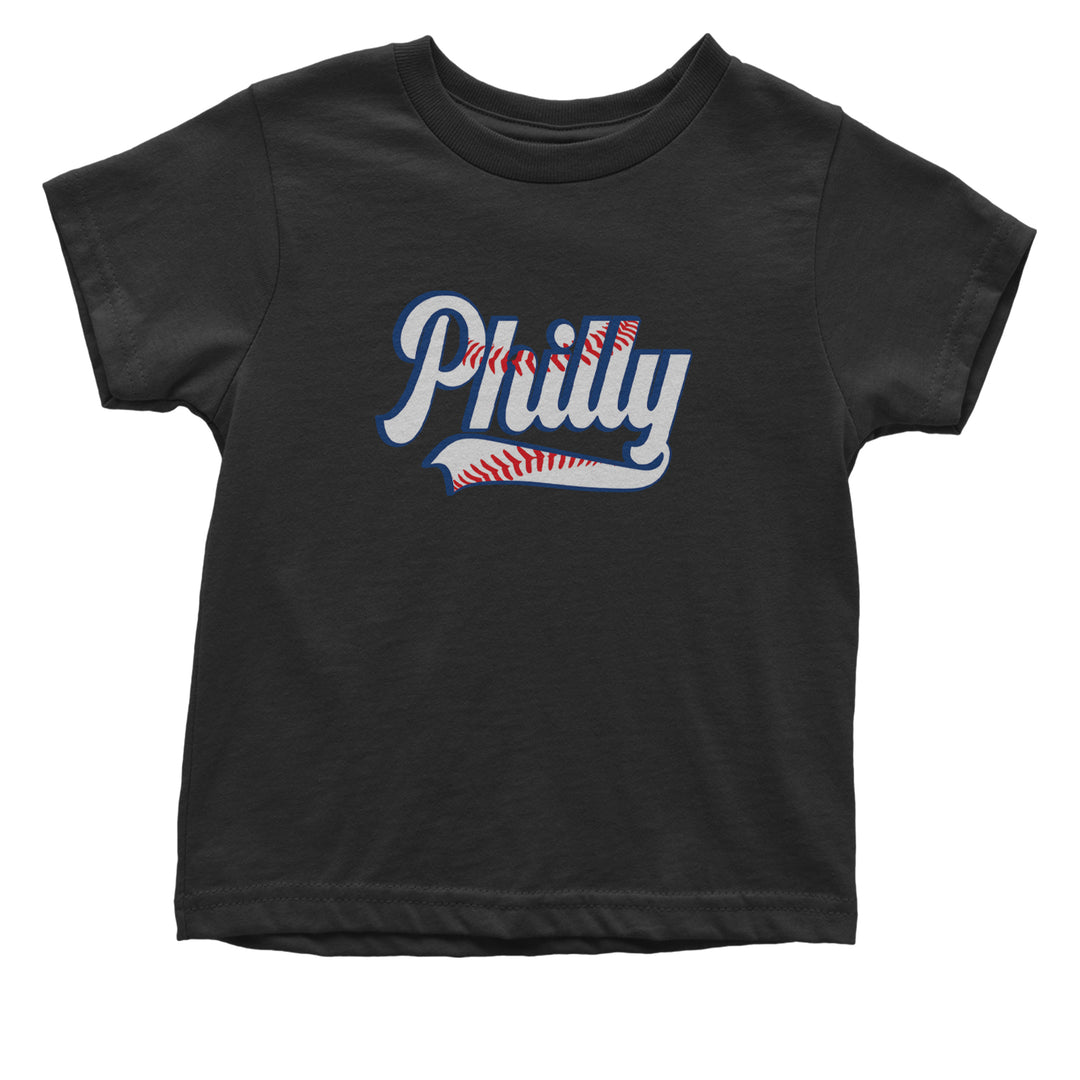 Philly Baseball Stitching Infant One-Piece Romper Bodysuit Or Toddler T-shirt Black