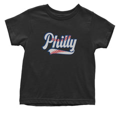 Philly Baseball Stitching Infant One-Piece Romper Bodysuit Or Toddler T-shirt Black