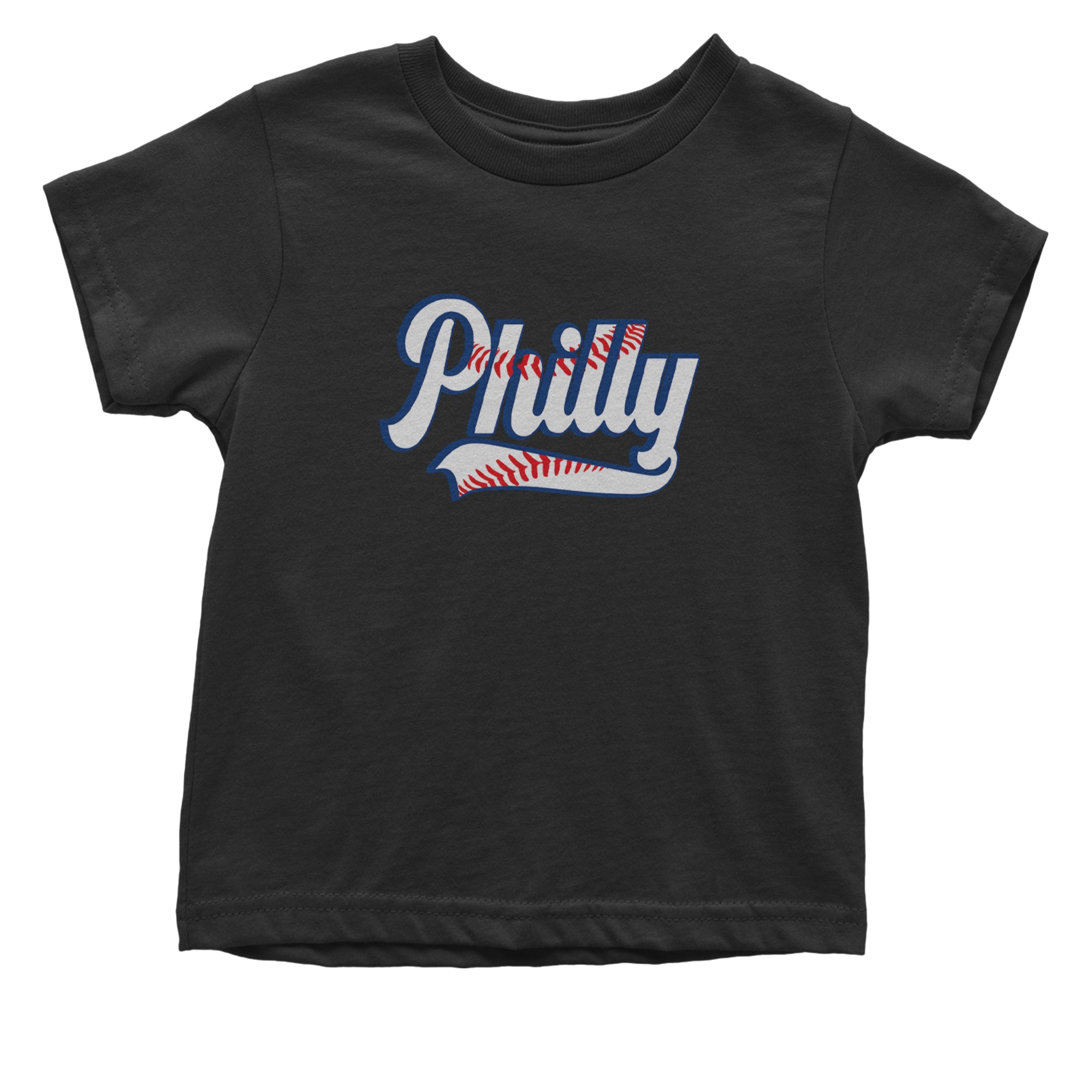 Philly Baseball Stitching Infant One-Piece Romper Bodysuit Or Toddler T-shirt Black