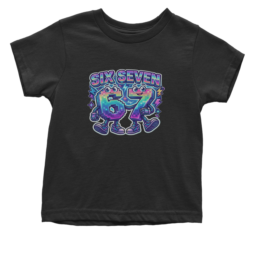 Six Seven 67 Retro Pixel Buddies Infant One-Piece Romper Bodysuit Or Toddler T-shirt Black
