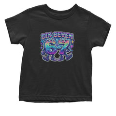 Six Seven 67 Retro Pixel Buddies Infant One-Piece Romper Bodysuit Or Toddler T-shirt Black