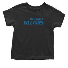 Detroit Villains Grit Football Infant One-Piece Romper Bodysuit Or Toddler T-shirt Black